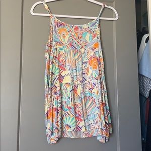 Spaghetti Strap Patterned Shirt